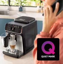 40% less noise with SilentBrew technology